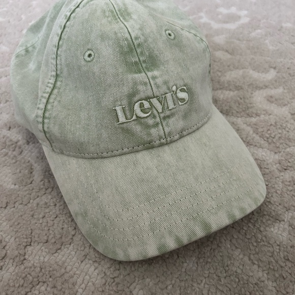 NWT Levi’s vintage style green distressed vintage style hat snap back - Picture 4 of 7